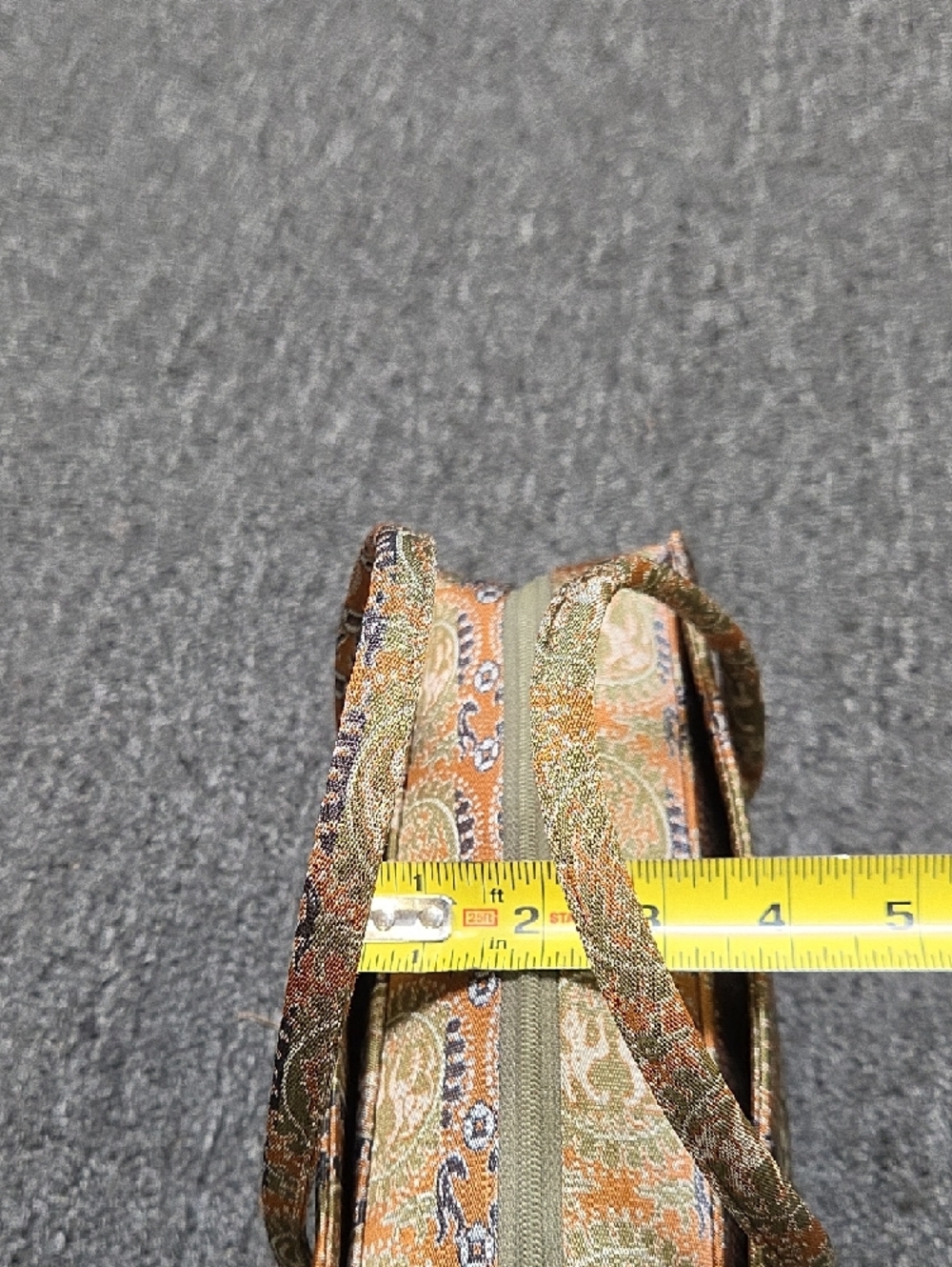 Asian Olive and Rust Woven Tapestry Satchel - Picture 10 of 10